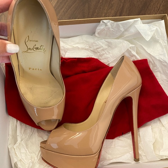 Authentic Christian Louboutin Lady Peep Heel - Picture 5 of 6